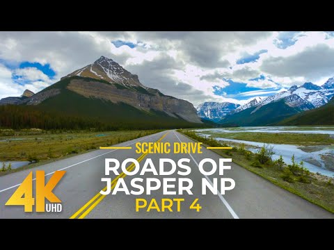 Exploring the Beauty of Jasper National Park (Canada) from a Car - 4K Scenic Drive Video - Part 4