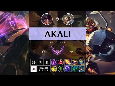 Akali Mid vs Corki - KR Master Patch 14.13