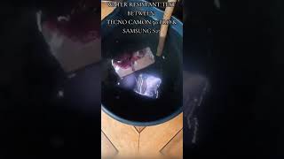 Water resistance test between a Samsung phone and a Tecno phone?? 👀 # #gadgetgig