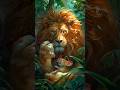 The mouse spares the lion's life  #africanfolktales #shorts