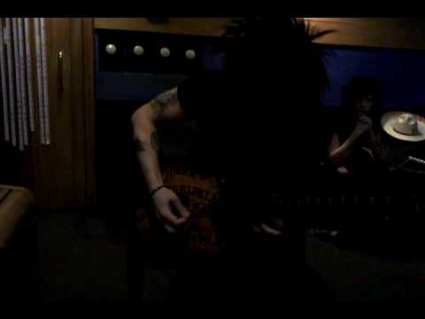 Jinxx from Black Veil Brides recording in the studio