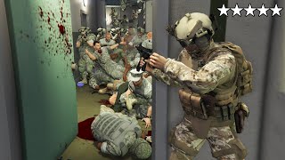 GTA 5 - ARMY Michael VS Military Base! (Saving Franklin & Trevor from PRISON)
