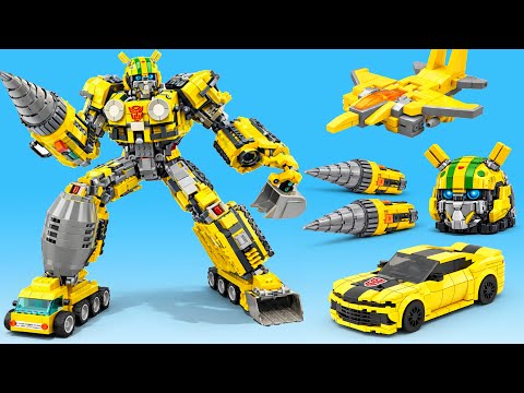 LEGO Transformer: Building Bumblebee Combined from Multiple Vehicles | FUNZ Bricks