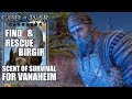 God of War Ragnarok - How to Find and Rescue Birgir - Scent of Survival & For Vanaheim Favour