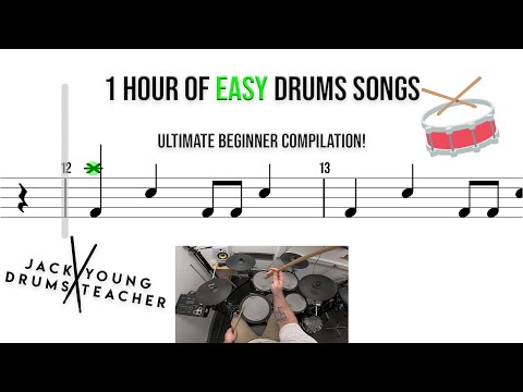 🥁 1 Hour of Easy Drums Songs – Ultimate Beginner Compilation!
