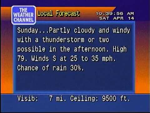 WeatherStar 4000 local forecast 4/14/2012 10:38 AM [HQ]