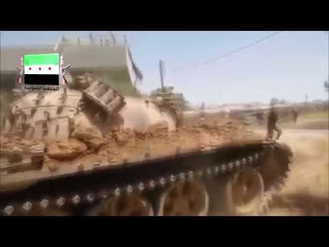 تجهيز الأليات الثقيلة لأقتحام حواجز النظام في درعا ضمن معركة عاصفة الجنوب