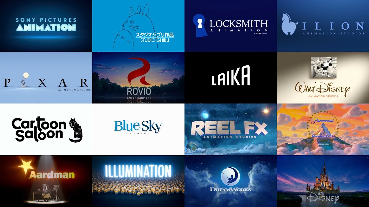 Best Animation Studios Logos(Paramount Animation/Ghibli/Locksmith Animation/Illumination etc.)