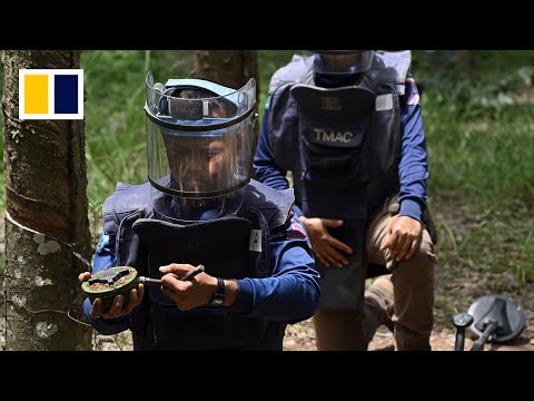 Thai army displays landmines it says Cambodia planted
