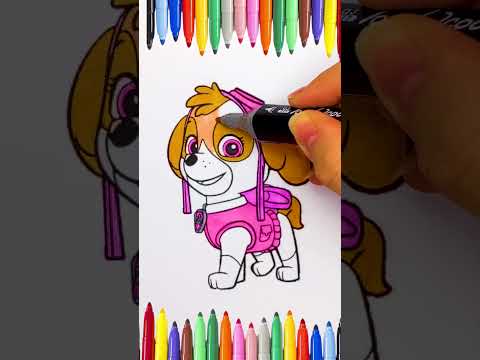 Coloriage de STELLA, PAT PATROUILLE - SKYE, PAW PATROL 🐶 Abonnez-vous et likez pour plus de vidéos 🤗