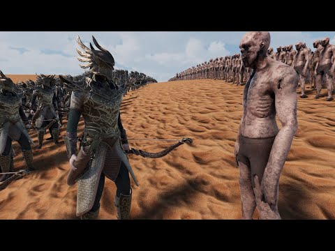 ELF ARCHERS VS 100.000 ZOMBIES - ULTIMATE EPIC BATTLE SIMULATOR 2 - UEBS
