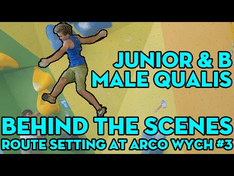 Route setting at the World Youth Championship in Arco #3: Male Junior & B qualification boulders