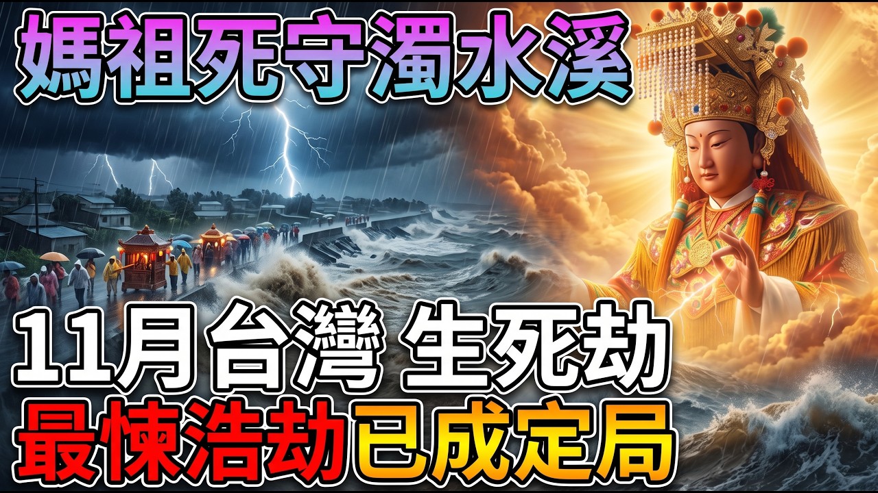 🚨11月台灣生死劫已成定局！白沙屯媽祖「死守轉身」驚洩天機，最悚浩劫現在才要吞噬一切！😱 #媽祖 #台灣現況 #白沙屯媽祖 #天災人禍 #生死關頭 #天機 #預言 #神明示警 #11月大變局 #台