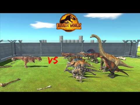 Jurassic World Dominion Carnotaurus vs All Dinosaurs - Animal Revolt Battle Simulator