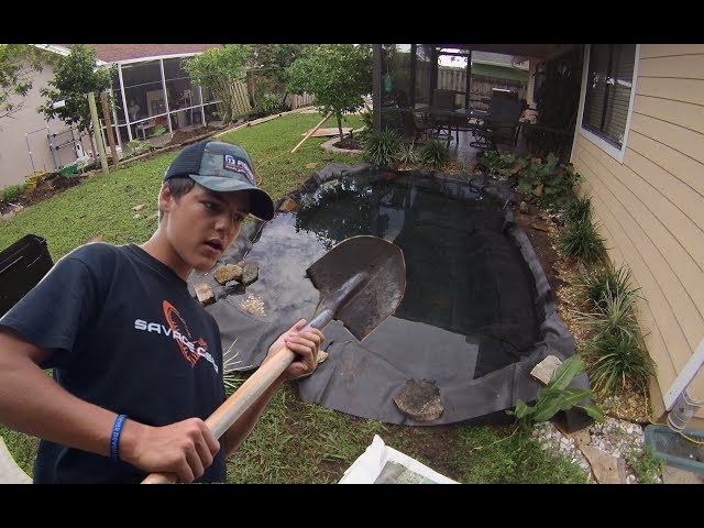 I'm BUILDING a MASSIVE POND in my BackYard! Part 1 & 2