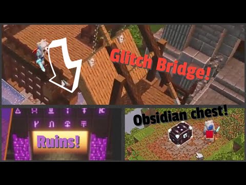 Glitch Bridge! Obsidian chest end ruins! Minecraft Dungeon