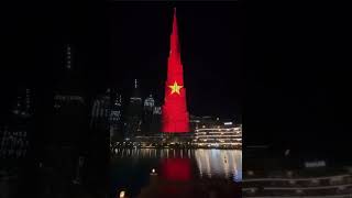 2/9/1945 - 2/9/2020 Lá cờ tổ quốc Việt Nam lần đầu tiên được hiển thị trên toà tháp Burj Khalifa.