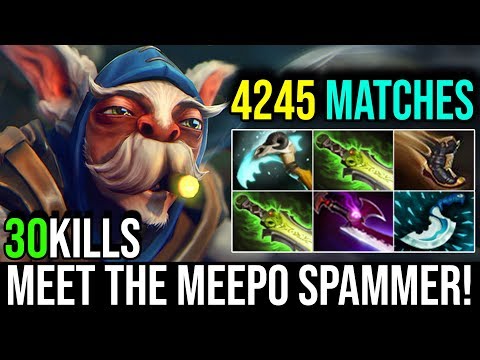 Meet The 4245 Matches Meepo Spammer - MICRO LIKE A GOD 30Kills By Ink- | Dota 2 Highlights