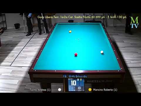 Gara MrBiliardo Gennaio2019 1e2Cat BatteriaQualificazione Fiorito vs Mancino