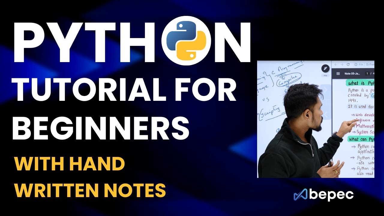 #1 Python Tutorials For Beginners [Hand Written Notes]