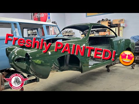 VCS Vintage VW Restoration shop daily update, Episode 598, the Krusty-no-more '68 Ghia is painted!