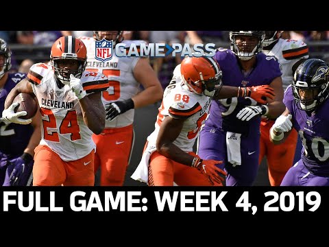 Cleveland Browns vs. Baltimore Ravens Week 4, 2019 Full Game