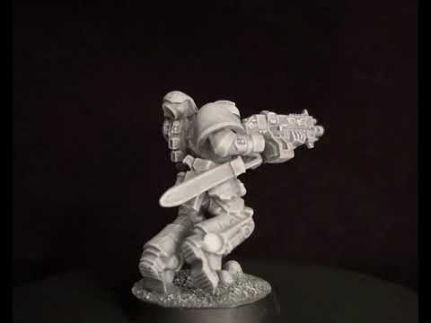 Indomitus Space Marine intercessor improved true scale conversion kit bash model