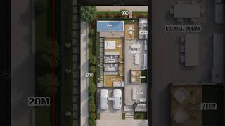 CASA PEQUENA TERRENO 10X20M #arquitetura #casa #casasecologicas #projeto