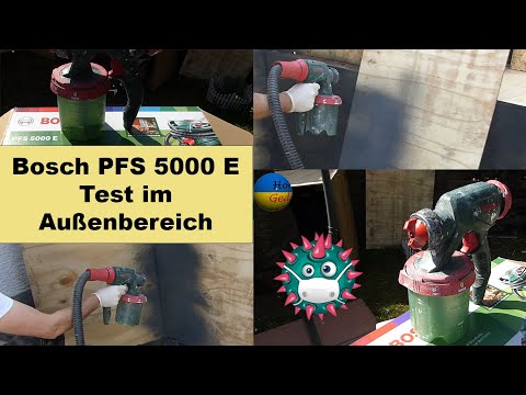Bosch PFS 5000 E - Test im Außenbereich - wir lackieren Holz