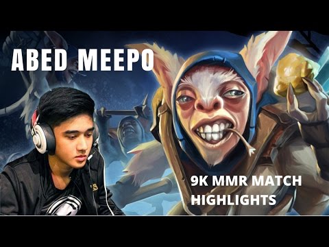 Abed Meepo 9k MMR Match DotA 2 Highlights