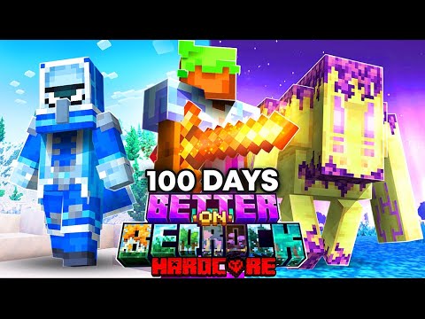 I Survived 100 Days In BETTER ON BEDROCK In Minecraft Hardcore