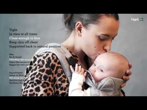 Najell Original Baby Carrier Newborn Pos 0-6 Months. English - Swedish - German