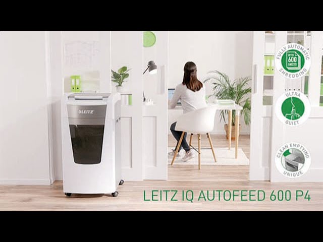 Video teaser for Leitz IQ Autofeed Office Pro 600 Automatic Paper Shredder P4