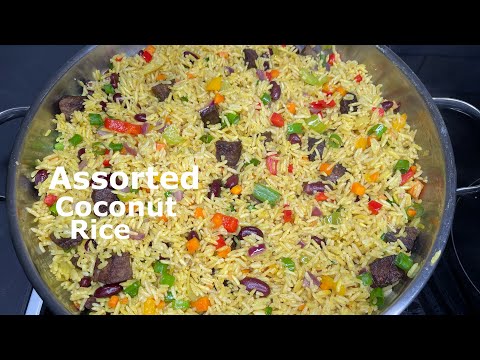 Assorted Coconut Rice Recipe | Coconut Rice | Lovystouch | Delicious