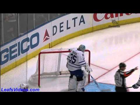 TOR 3 @ NYR 1 - Dion Phaneuf Checks Sean Avery - 101015