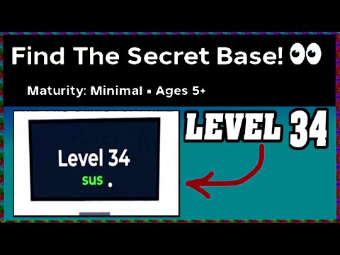 LEVEL 34 FIND THE SECRET BASE Walkthrough 👀 [Roblox] [Full Guide English]