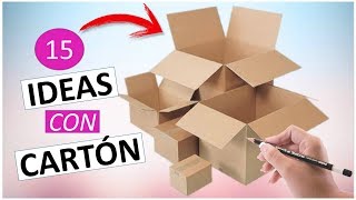 15 Manualidades FÁCILES Y RÁPIDAS con cartón (RECICLAJE)