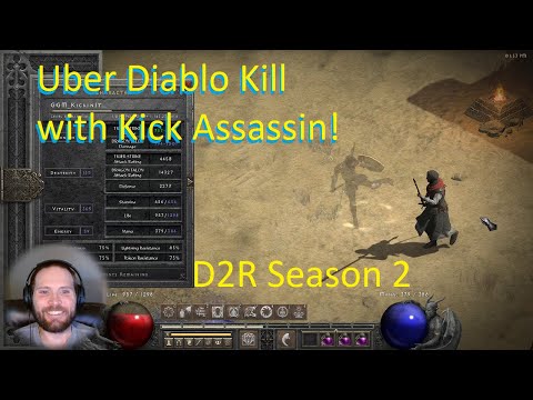 D2R S2 - Uber Diablo (Dclone) Kill with Kick Assassin!