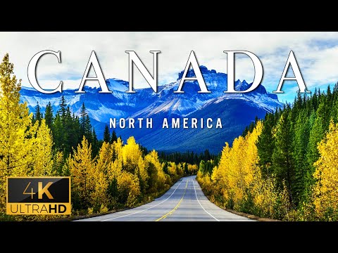 FLYING OVER CANADA (4K UHD) - Soft Music With Wonderful Nature Landscape For Relaxation For Your TV