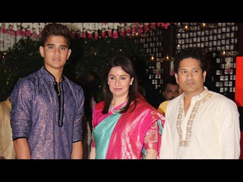 Sachin Tendulkar's Dapper Son Arjun Tendulkar Snapped At Ambani's Bash