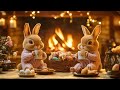 Easter Jazz Vibes Cozy Jazz Music By The Fireplace With Cute Bunnies Spring Atmosphere For Relax