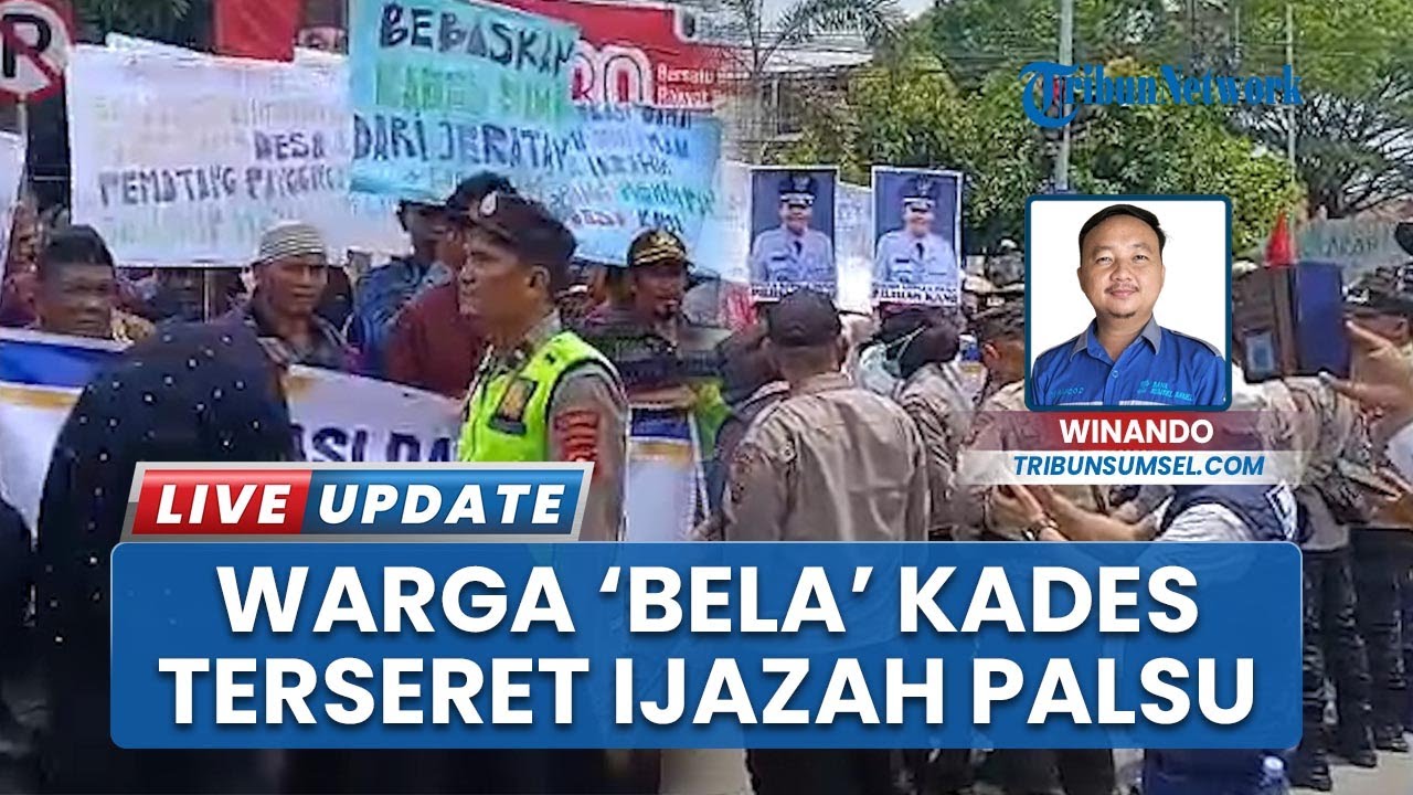 Bela Kades Terjerat Ijazah Palsu, Ratusan Warga Pematang Panggang 'Geruduk' PN Kayuagung