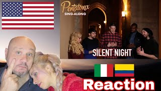 Pentatonix - Silent Night (Live church) Italian And Colombian React