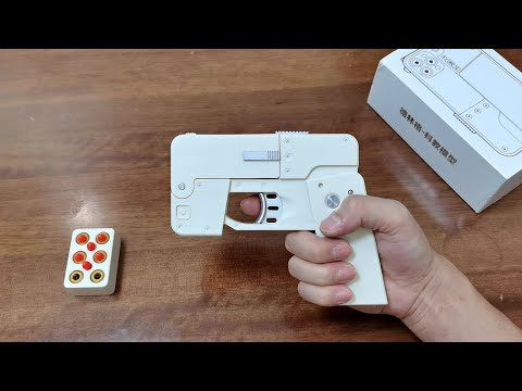 iPhone Toy Gun Unboxing 2022 - Folding Cell Phone Toy Pistol
