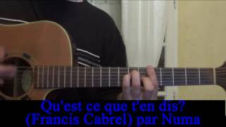 Qu'est-ce que t en dis (Francis Cabrel) cover guitare voix