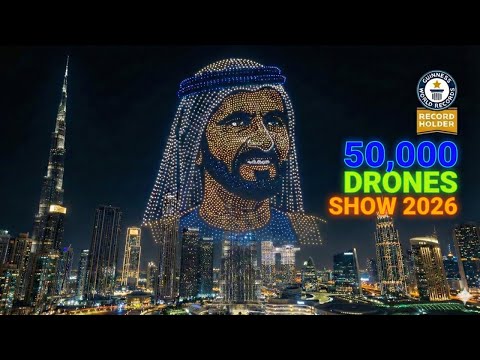Official Guinness World Record: Dubai 50,000 Drone Show Full Video (2026)