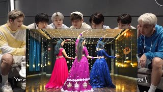 BTS REACTION Beautiful Sangeet Performance Pallo Latke x nachdene sare at Luxury Indian Wedding