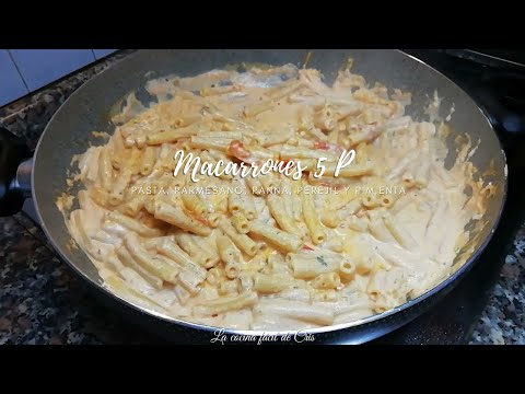 Pasta 5 P o Macarrones 5 P, una pasta deliciosa, cremosa y super fácil de hacer, la mejor receta!!!