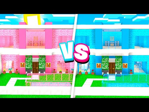 CRAZY Boy vs Girl MODDED Minecraft HOUSE Battle!