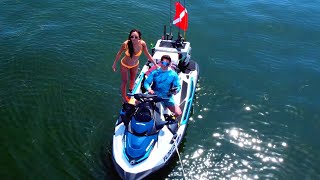 Scalloping and Exploring Three Sister Springs on Seadoo Fishpro - Crystal River, Florida